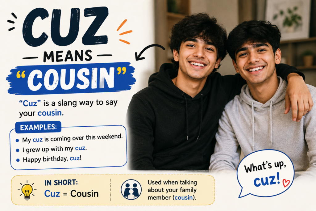 Cuz Means "Cousin"