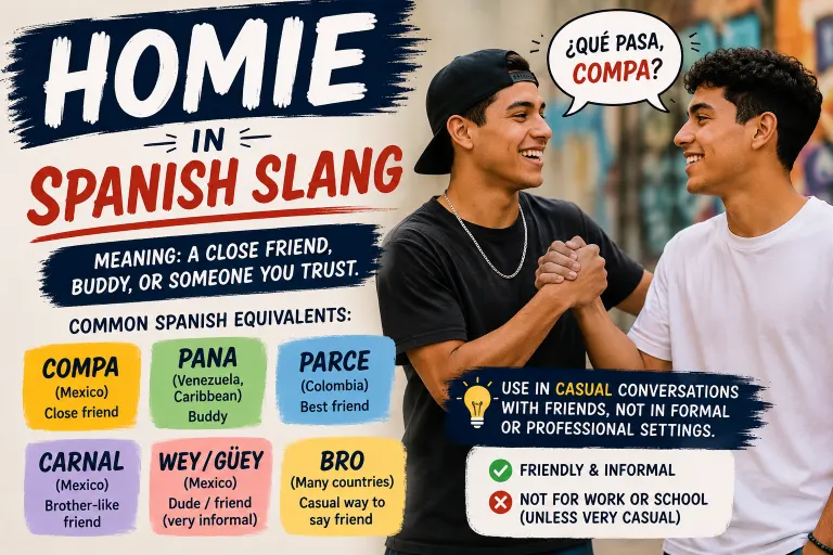Homie in Spanish Slang