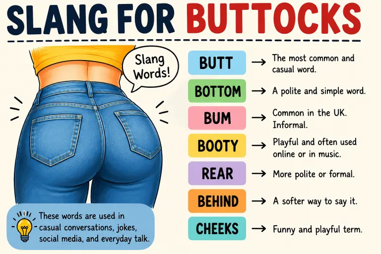 Slang for Buttocks